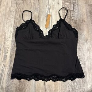Skims fits everybody lace cami black size large New with tag